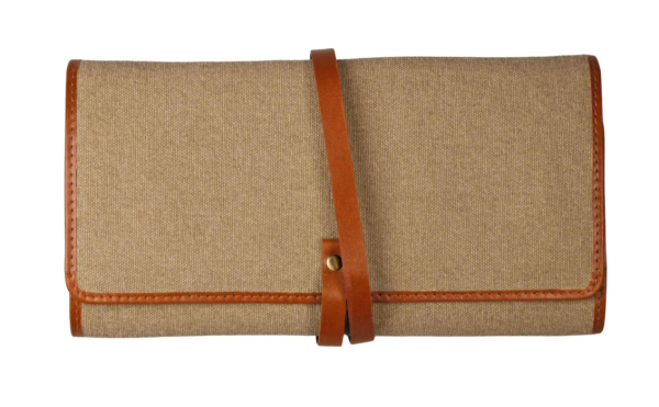 Pfeifenrollbeutel Passatore Canvas / Leder 2er